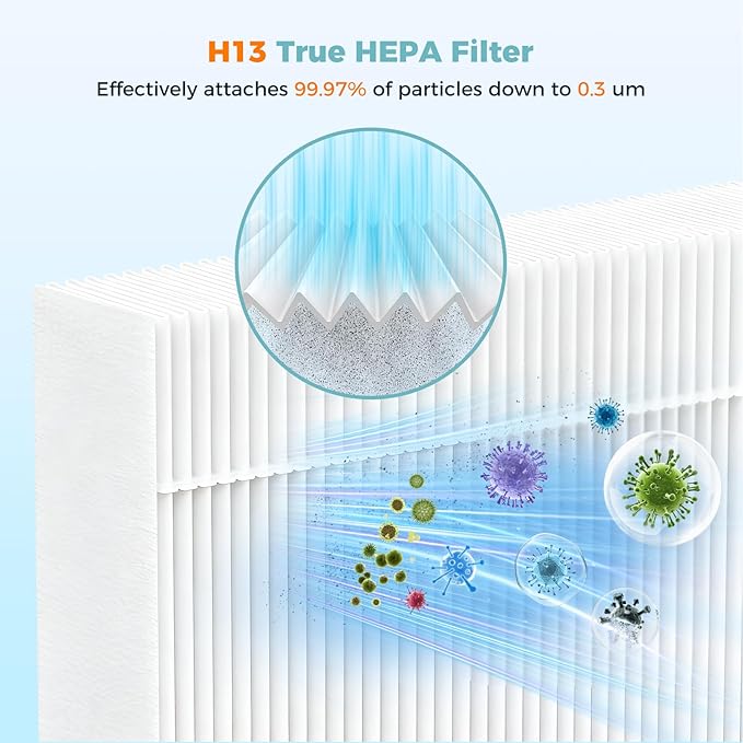 5510 5520 Replacement Filter for Winix 5510 5520 Plasmawave Air Purifier, 2 x HEPA + 2 x Activated Carbon Combo for Dust Pollen Pet Smoke, Part# 1712-0123-00
