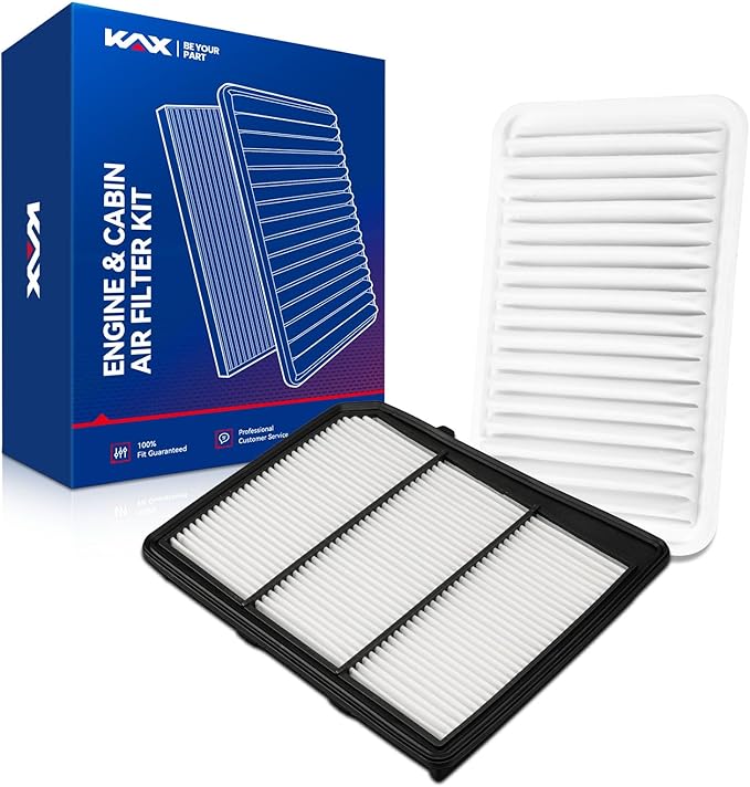 KAX Engine & Cabin Air Filter Kit, Replacement for Nissan TITAN 2017 2018 2019 2020 2021-2024, Replace# CA12168 CF10743
