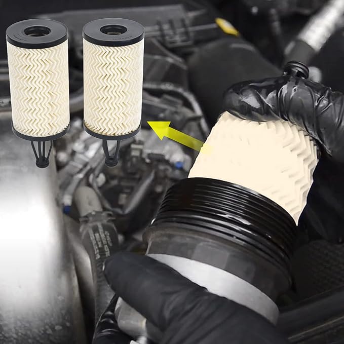 2 Pcs Engine Oil Filter Compatible With Mercedes-Benz Vehicle C, CLS, E, CLE, S, ML, SL Series, Replace #2761800009