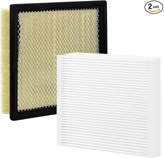 White Cabin Filter & Engine Air Filter Kit for Ford Expedition 3.5L V6 2025 2024 2023 2022 2021 2020 2019 2018