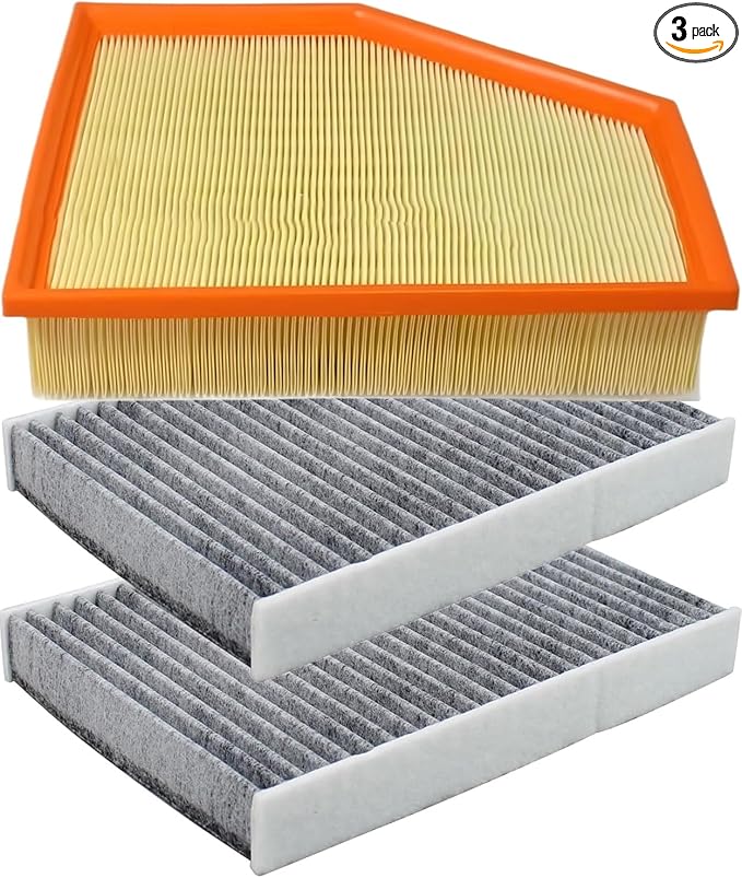 Engine Cabin Air Filters Compatible with BMW X5 X7 X6 BMW5 530i 540i 530e 740i 745e 745Le xDrive 840i Gran Coupe xDrive BMW Engine Cab AC Air Filtration 13718577170 64119366401 64115A1BDB6