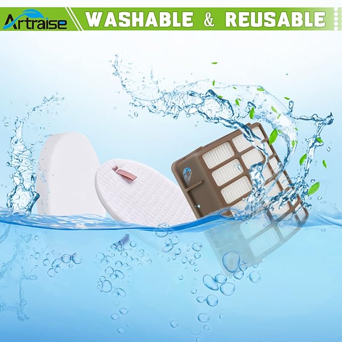Artraise for Shark Navigator DXL Vacuum Dust Filter Replacement (NV60 NV70 NV80 NV130 NV141 UV420) & Rotator Professional Xl Capacity (NV90 NV95) - XFF80 XHF80, 2 Post + 4 Foam + 4 Felt Filters
