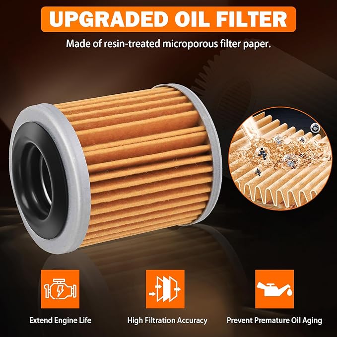 JF011E RE0F10A CVT Transmission Filter Kit with Oil Cooler Filter & Pan Gasket for Nissan Altima Rogue Sentra, Mitsubishi Lancer Outlander, Jeep Compass Patriot, Dodge Caliber, Replaces 31728-1XF03