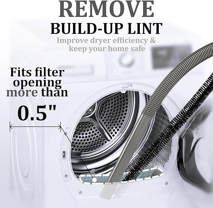 Dryer Vent Cleaner Kit for Dyson Gen5 V15 V15s V12 V11 V10 V9 V8 V7 Lint Vacuum Atttachments Detect Absolute Cyclone Outsize Slim Vacuum Cleaner Crevice Flexible Dryer Lint Remove Tool