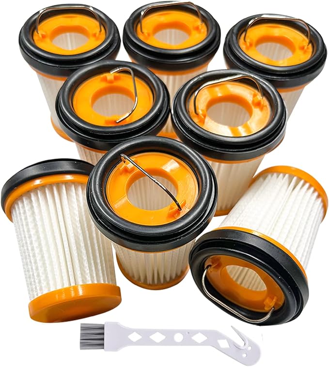 Vacuum Filter for Shark, Filters Replacement for Shark ION W1 S87 Cordless Handheld Fabric Vacuums WV200, WV201, WV205, WV220, Part # XHFWV200, 8 Pack