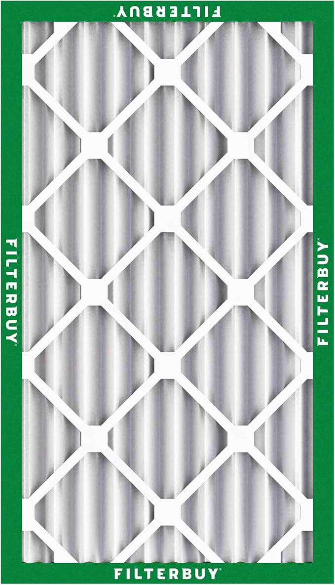 Filterbuy 12x24x4 Air Filter MERV 8 Essential Dust & Allergy Defense (3-Pack), Electrostatic Pleated HVAC AC Furnace Filters Replacement (Actual Size: 11.50 x 23.38 x 3.63)