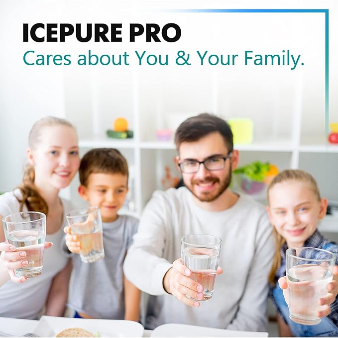 ICEPURE PLUS 5231JA2006A NSF/ANSI 53&42 Certified Refrigerator Water Filter Replacement for LG LT600P, Kenmore 46-9990, 5231JA2006B, 5231JA2006E, LT600P-B, 469990, FML-2, LFX25975ST, LFX25960ST, 4PACK