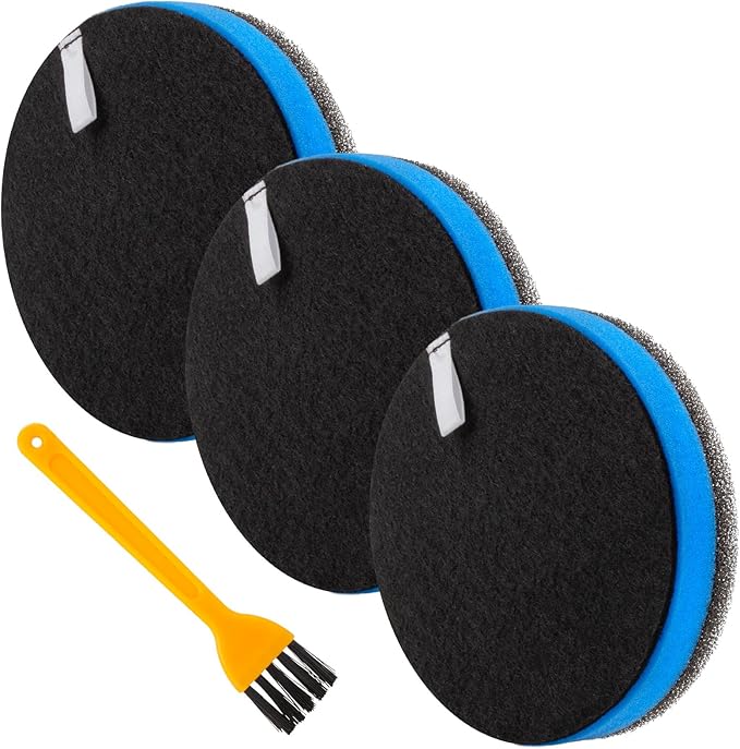 3-Pack Replacement Vacuum Filter Compatible with Bissell Cleanview Pet Vacuum 2258 2486 2252 2254 2256,Compatible with PowerGlide Pet Vacuum 22528 3334, Foam Filter Part No # 12141 & 1601972