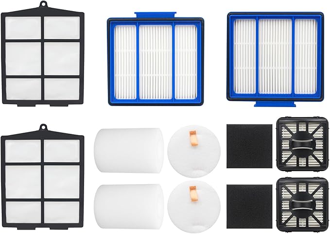 Replacement Filters for Shark AV1010AE RV1001AE RV910S RV1000S RV1002AE RV912S AV992 AV912S R101AE RV1000 AV970 AV993 AV1002AE RV100AE UR1000SR IQ Robot Vacuum (12 Pack)