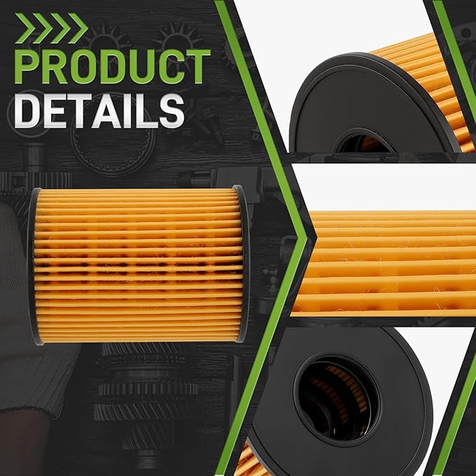 26350-2S000 Oil Filter with Seals Compatible with Hyundai Santa Cruz 2.5L 2020-2022 Compatible with Kia Sorento 2.5L Engine 2021-2022 Pack of 4
