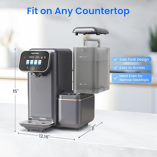 C100 Reverse Osmosis Water Filter Countertop with Cooling, No Installation Required, Great Taste & Pure Quality, Fast Filtration, Eliminates Bottled Water Costs