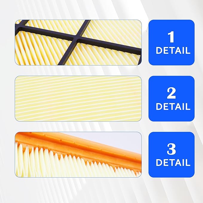 CA11494 Front Engine Air Filter Compatible with Cadillac ATS 2013 2014 2015 2016 2017 2018 2019, CTS 2014 2015 2016 2017 2018 2019, Chevrolet Camaro 2016 2017 2018 2019 2020 2021 2022-2024