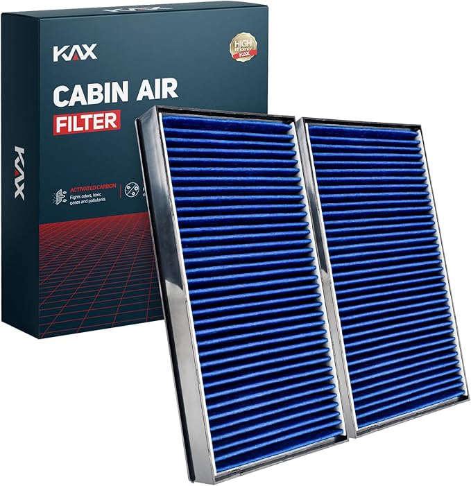KAX Premium Cabin Air Filter with Dual Active Carbon, CF10936 Replacement for BMW X5 2007 2008 2009 2010 2011 2012 2013 2014 2015 2016 2017 2018 2019, X6 2008-2019, Passenger Compartment Air Filter