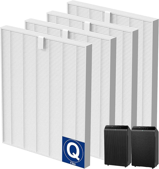 5510 5520 Replacement Filter Q Compatible with Winix 5510 5520 PlasmaWave Air Puri-fiers, Include 4 HEPA Filters, #1712-0123-00