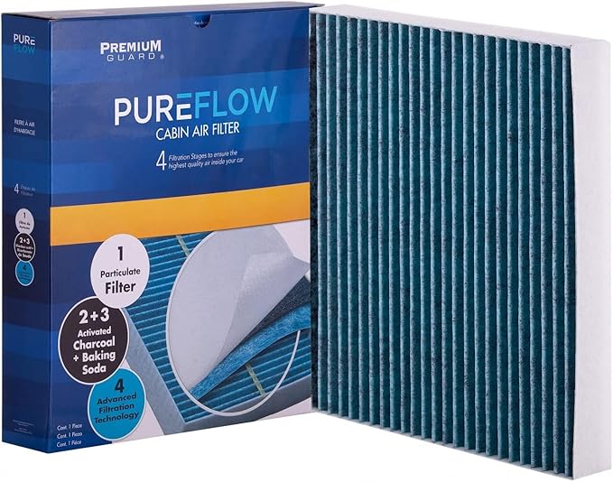 Pureflow Cabin Air Filter PC99155X | Fits 2022-17 Kia Sportage, 2023-20 Soul, 2023-21 Seltos, 2021-16 Hyundai Tucson, 2023-18 Kona, 2023-22 Kona N, 2023-20 Venue, 2021-19 Veloster