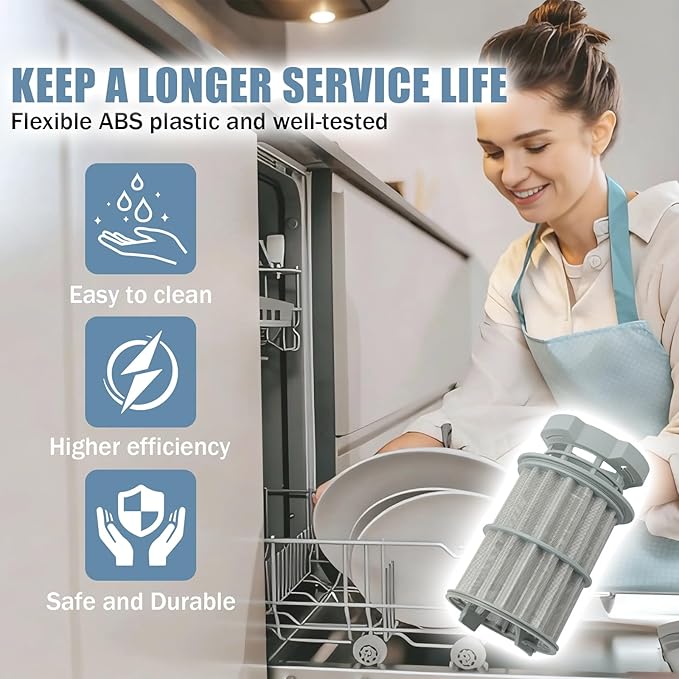 Upgraded Version 00645038 645038 Dishwasher Filter Replacement, Dishwasher Filter for Bosch Kenmore Thermador Dishwasher, Part Replaces AP4339631 00651097 PS3479708 EA3479708