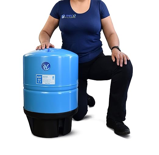 WECO Pressurized Reverse Osmosis Water Tank - Reverse Osmosis Water Filtration Tank - Total Capacity 14 Gal - Best RO Tank Replacement - appx. 8 Gal Usable Capacity - RO Water Tank (ROT-14-W)