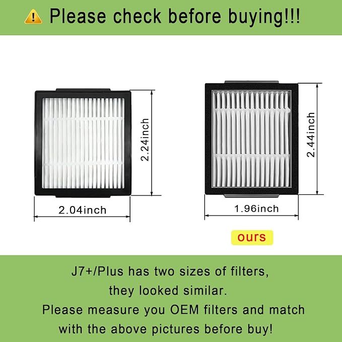 Replacement Vacuum Parts for iRobot Roomba i & j & e and Combo i & j Series, 1 Sets Rubber Brushes, 3 HEPA Filters, 3 Side Brushes for i1+/i2+/i3+/i4+/i5+/i6+/i7+/i8+/j5+/j6+/j8+/j9+/e5/e6
