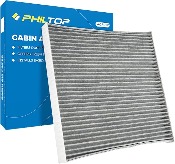 PHILTOP Cabin Air Filter w/Activated Carbon, Compatible with CF11173 Nissan Altima 2007-2012, Murano 2009-2014, Maxima 2009-2014, Quest 2011-2017, Carbon Filter Up Dust Pollen Odor
