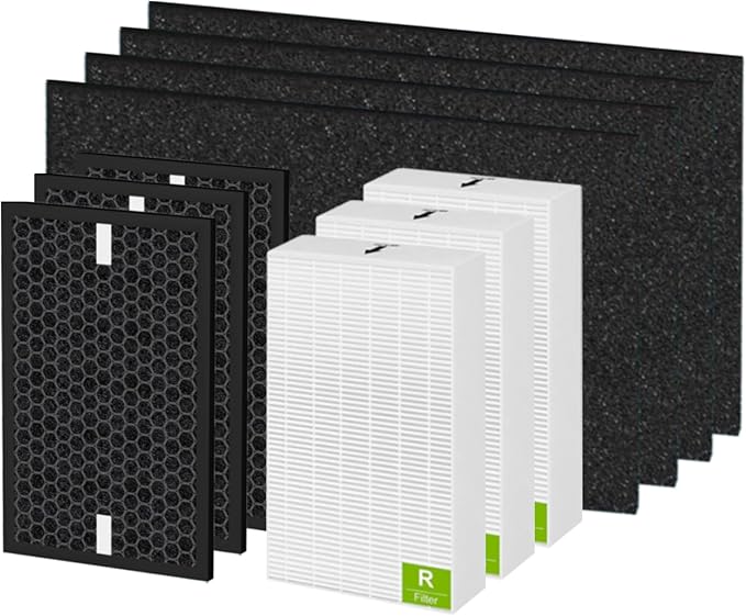 3 Set HPA5200B Replacement Filter for Honeywell InSight HPA5200B HPA5250 and PowerPlus HPA3200 Air Purifiers, 3 Pack HRF-R2/R1(R) + 3 Pack HRFSC1(S) + 4 Pack HRF-A200(A) HRF-ARVP200