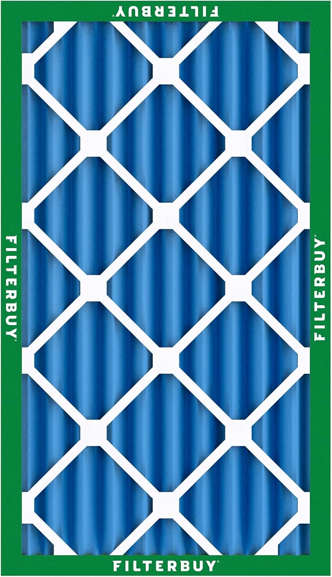 Filterbuy 14x25x4 Air Filter MERV 13 Optimal Smoke & Allergy Defense (12-Pack), Electrostatic Pleated HVAC AC Furnace Filters Replacement (Actual Size: 13.88 x 24.88 x 3.63)