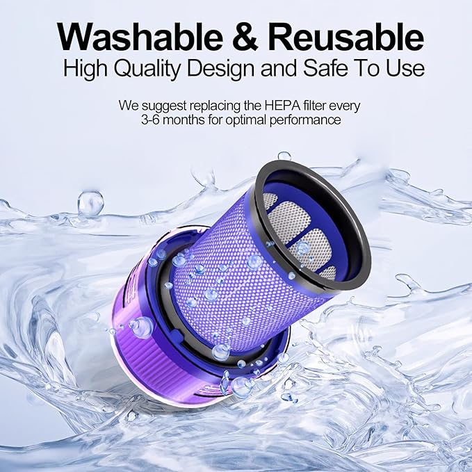 2 Pack Vacuum Filters Replacement Parts Compatible with Dyson V11 Torque Drive V11 Animal V11 Complete V11 Extra V15 Detect V15s Detect Submarine Vacuums, Compare to Part 970013-02