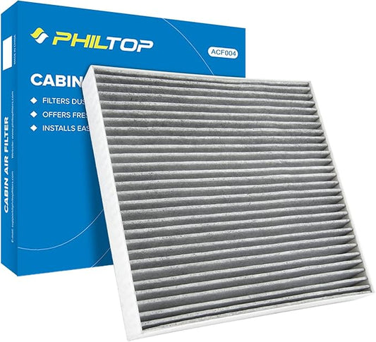 PHILTOP Cabin Air Filter w/Activated Carbon, Compatible with CF10374 Toyota Tacoma 2005-2023, Dodge Dart 2013-2016, Pontiac Vibe 2003-2008, Carbon Filter Up Dust Pollen Odor