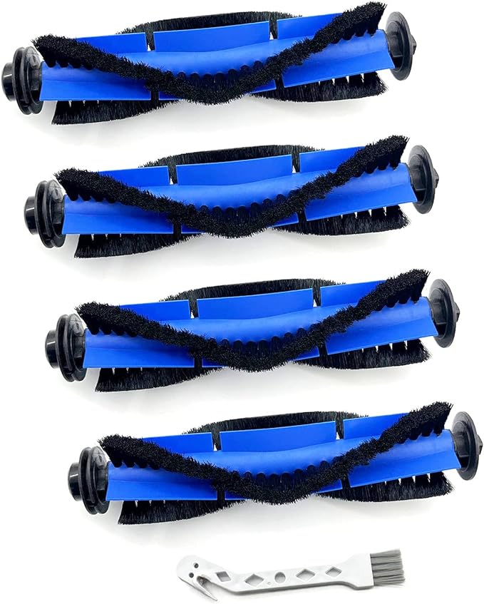 4 Pack Replacement Parts Rolling Brush Compatible with Eufy RoboVac 11S, 30C, G30, 30, 12, 15T, 15C, 35C, 15C MAX, G30 Edge Robotic Vacuums