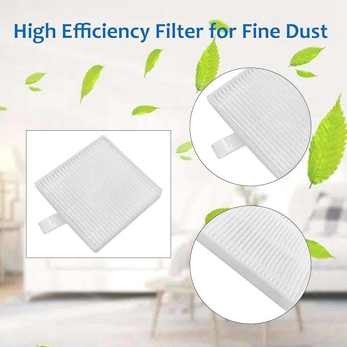 Replacement Parts Compatible with Airrobo T20+ T25+ T30+ Robot Vacuum Cleaner, Spare Accessories Kit include 1 Roller Brush, 2 Filters, 3 Side Brushes, 3 Dust Bags, 3 Mop Pads and 1 Cleaning Brush