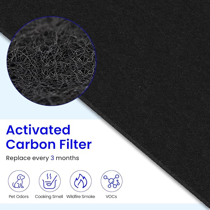 Future Way 2-Pack C545 Replacement Filter S Kit Compatible with Winix C545 Air Purifier, 2 H13 True HEPA Filter + 8 Activated Carbon Filters, Replace 1712-0096-00