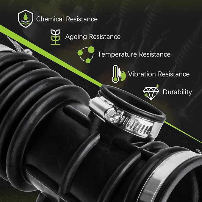 16578-4S100 Air Intake Hose Tube With Clamps for Nissan 1999-2004 Frontier 3.3L,2000-2004 Xterra V6 3.3L
