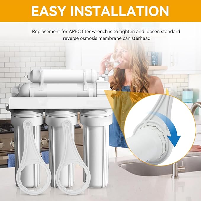 Water Filter Housing Wrench Replacement for Apec RO Membrane Housing Wrench Fit for Reverse Osmosis Water Filter System Membrane Housing Ro Filter Canister Wrenchs, 2 Pack