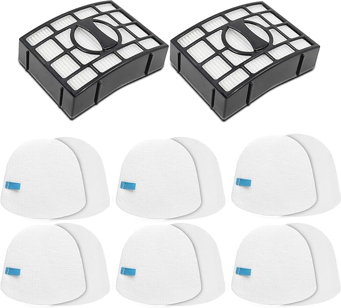 Vacuum Filter Replacement for Shark Navigator ZU560 ZU561 UV650 ZU572 ZU562 ZD201 ZD402 Zero-M Lift-Away Speed Upright Vacuum, 2 Post Filter + 6 Foam and 6 Felt Filters