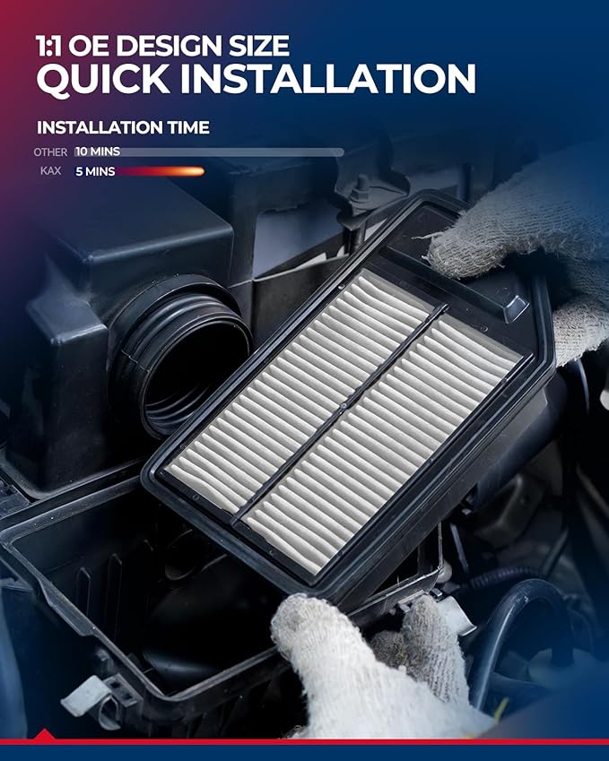 KAX Engine Air Filter, CA11943 Replacement for Kia Sorento 2016-2020, Telluride 2020-2025, Sedona 2015-2021, Hyundai Palisade 2020-2025, Santa Fe 2019-2020, Santa Fe Sport 2017-2018