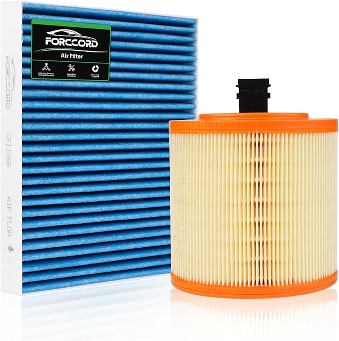 Cabin & Engine Air Filter Fit for Chevrolet Cruze 1.4L 2016-2019 (Not For Limited), Cadillac ATS V6 3.6L 2016-2019 Activated Carbon Cabin Filter Replace#CF11966 13367308 Car Accessories