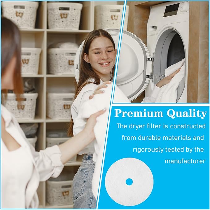 10Pcs Universal Dryer Exhaust Filter, Portable Cloth Dryer Replacement Lint Filter for Dryer Parts Accessories (235 x 34 mm)