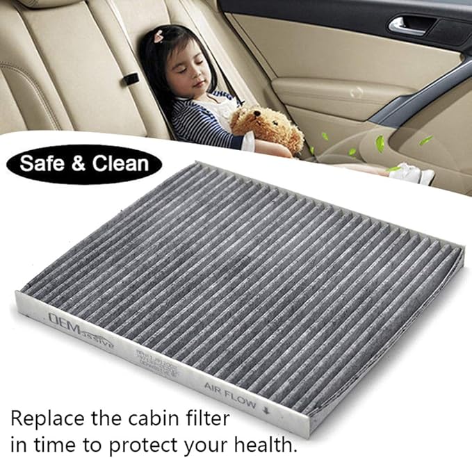 CF10709 Cabin Air Filter for Hyundai Genesis Tucson Coupe Accent Veloster i40 Verna for Kia Forte Rio Rondo Sportage Replace# 97133-2E200 Auto Cabin Filter with Activated Carbon