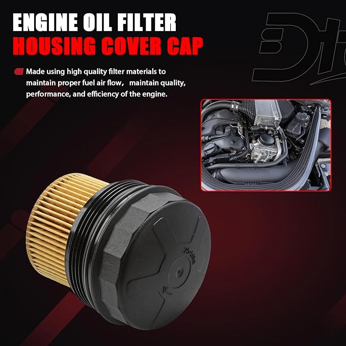 Engine Oil Filter Housing Cover Cap Compatible With BMW Vehicle E60 E70 E90 E93 F10 F30 128i 135i 528i 528i 328i 335i 530i 740i X3 X5 X6 Z4 Replace# 11427525334 11427566327 917-056