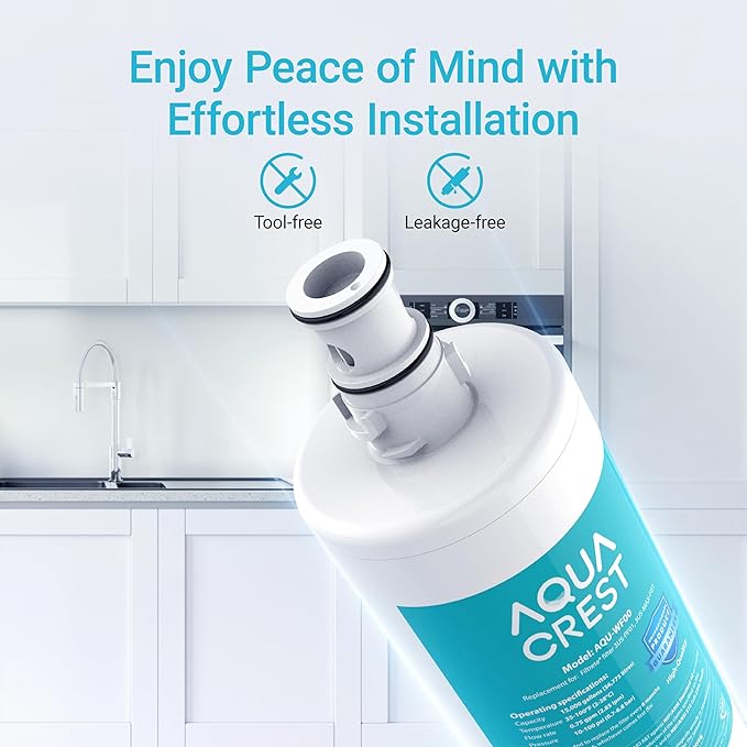 AQUACREST 3US-PF01 Under Sink Water Filter, NSF 42 Certified Replacement for Advanced 3US-PF01, 3US-MAX-F01H, 3US-PF01H, Delta RP78702, Manitowoc K-00337, K-00338 Water Filter (Pack of 1)