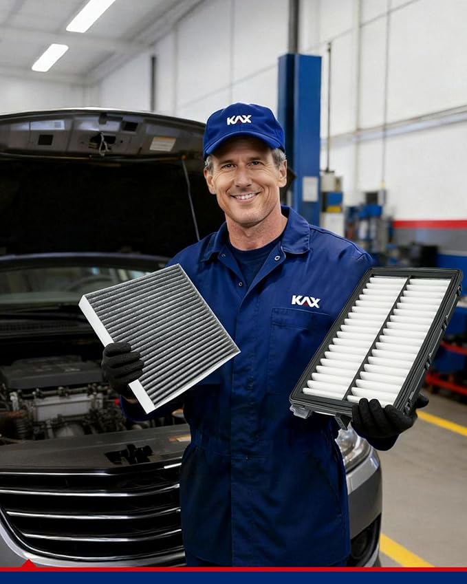 KAX Engine & Cabin Air Filter Kit, Replacement for Hyundai Santa Fe 2021-2026, Tucson 2022-2026, Sonata 2020-2026, Santa Cruz 2022-2026, Kia Sorento 2021-2026, Sportage, K5, Replace# CF12820 CA12816