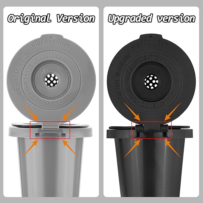 Newly upgraded Reusable Filter Cup for Cuisinart, Compatible with Cuisinart #SS-RFC HomeBarista Reusable Filter Cup, Black (2 Pack)