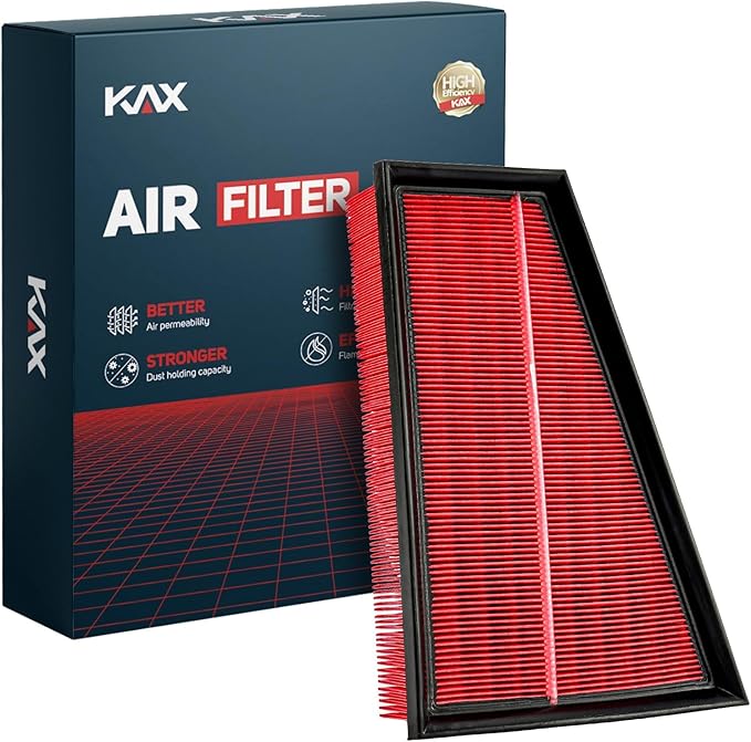 KAX Premium Engine Air Filter, CA11411 Replacement for Infinit QX30 & Mercedes-Benz W205 B250, CLA250, GLA250, 2013-2020, Advanced Air Filter Media, Increased Acceleration