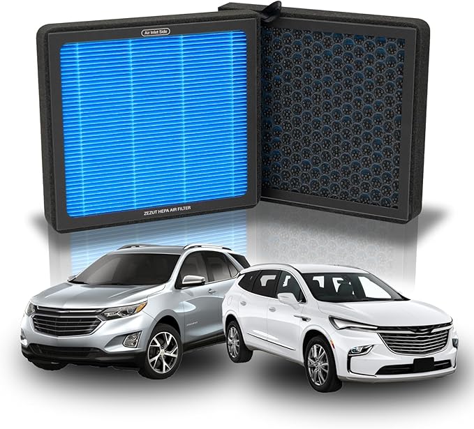 CF11966 Cabin Air Filter for Chevrolet, Cadillac, Buick, GMC Models: XT5, Silverado, Tahoe, Colorado, Cruze, Equinox, Impala, Malibu, Traverse, Honeycomb Structure and Activated Carbon Beads