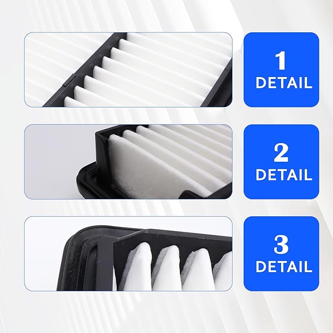 CA12061 Engine Air Filter Compatible with Acura MDX 2016 2017 2018 2019 2020, TLX 2024, Honda Odyssey 2018 2019 2020 2021, Passport 2019-2024, Pilot 2016-2021, Ridgeline 2017 2018 2019-2024