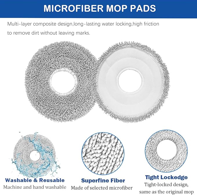 20 Pcs Replacement Parts for Dreame L20 Ultra / L30 Ultra Robot Vacuum Cleaner Accessories Kit, 1 Main Brush 2 Hepa Filters 4 Mop Pads 6 Vacuum Bags 6 Side Brushes, 1 Cleaning Brush