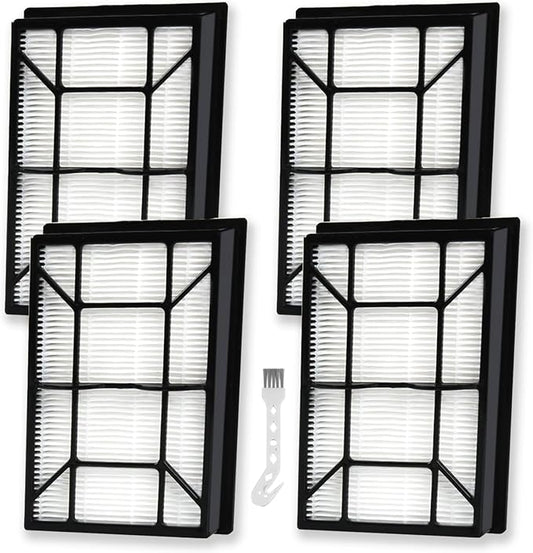 4 Pack 53296 EF-9 HEPA Vacuum HEPA Media Filter Replacement for Kenmore 40195 22614, 31140, BU1005 Upright Vacuum Cleaner for Kenmore Elite 21814, 31150, 81714, BU1018 Vacuum Cleaner 1 Clean Brush
