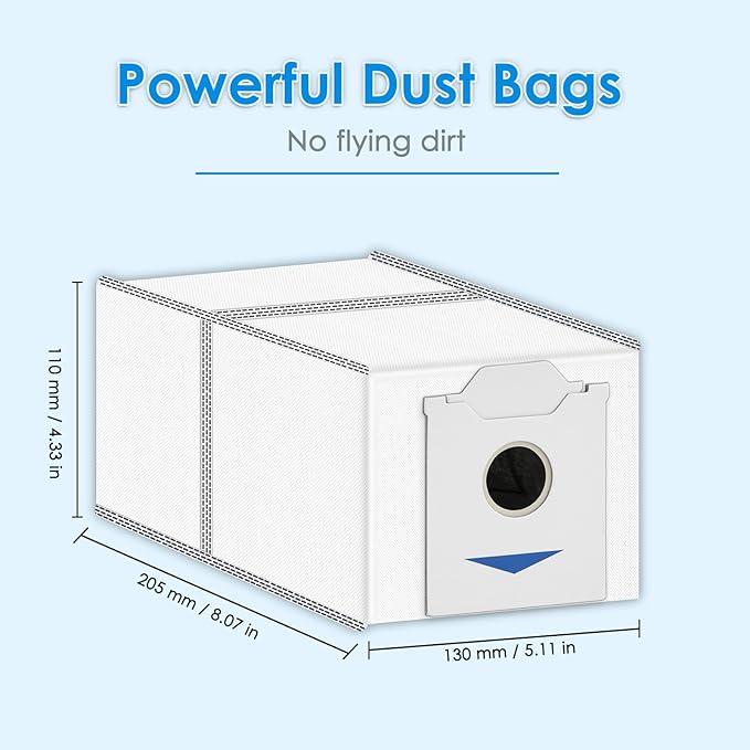 (9 Pack) N30 Omni Replacement Dust Bags Compatible With ECOVACS DEEBOT N30 Omni / N30 Pro Omni Robotic Vacuum Cleaner, With Activated Carbon Filter Layer, Vacuum Bags, Canister Bags