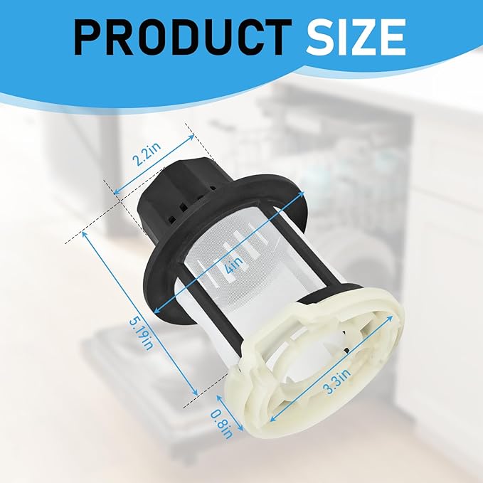 New for GE Dishwasher Ultra Fine Filter Kit WD49X24057 Replace parts WD12X10416 WD12X20107 ge profile washer dryer combo foam filter WD12X21976 WD12X22560 WD12X23736 WD12X20340 WD12X21676 WD12X20549