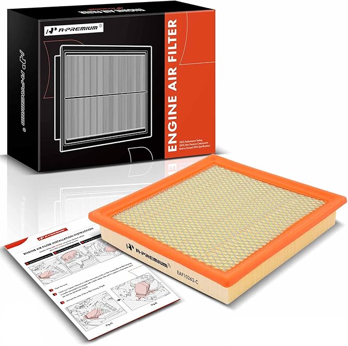A-Premium Engine Air Filter Compatible with Ford & Lincoln Models - F-150 (2009-2023), Expedition (2007-2023), F-250 F-350 F-450 F-550 Super Duty (2008-2016), Navigator (2007-2023)