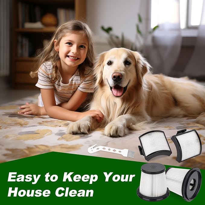 IW3511 BU3521 Filters For Shark IW3511 IW1111 IW1120 Detect Pro Lightweight Cordless Stick Vacuum Cleaner and Shark BU3523 Clean Empty Portable Handheld Vacuum,2 HEPA Filter + 2 Pre-motor Dust Filter
